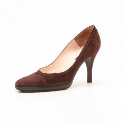 Pre Owned Sergio Rossi Brown Suede Pumps Size 40.5