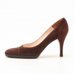 Pre Owned Sergio Rossi Brown Suede Pumps Size 40.5