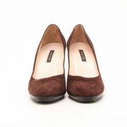 Pre Owned Sergio Rossi Brown Suede Pumps Size 40.5