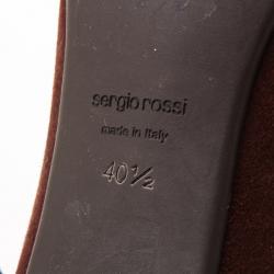 Pre Owned Sergio Rossi Brown Suede Pumps Size 40.5