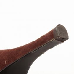 Pre Owned Sergio Rossi Brown Suede Pumps Size 40.5