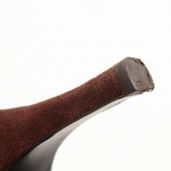 Pre Owned Sergio Rossi Brown Suede Pumps Size 40.5