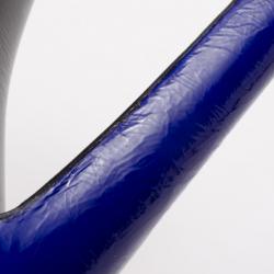 Pre Owned Sergio Rossi Black Suede and Blue Patent Peep Toe Pumps Size 36.5