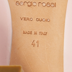 Pre Owned Sergio Rossi Pink Leather Knee Length Boots Size 41