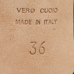 Pre Owned Sergio Rossi Black Patent Leather and Suede Crystals Embellished Ankle Wrap Sandals Size 36