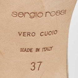 Pre Owned Sergio Rossi Beige Suede Ankle Strap Sandals Size 37