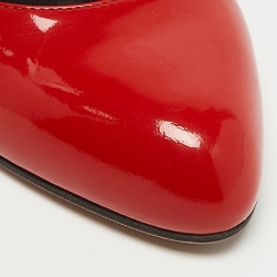 Pre Owned Sergio Rossi Red/Black Patent and Leather Cut Out Pumps Size 39