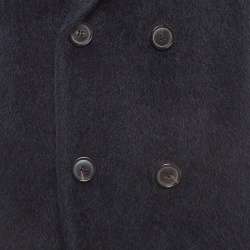   S'Max Mara Navy Blue Wool Blend Double Breasted Coat S