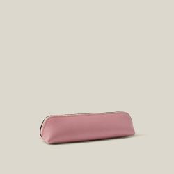 Pre Owned Smythson Pink Panama Leather Pencil Case
