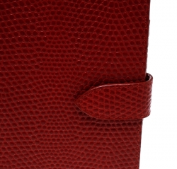 Smythson Red Lizard Embossed Leather iPad Cover