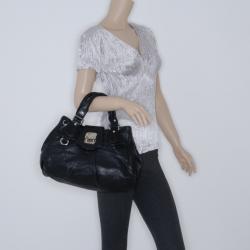 Pre Owned Sonia Rykiel Black Leather 'Charming' Hobo