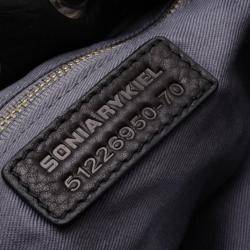 Pre Owned Sonia Rykiel Black Leather 'Charming' Hobo