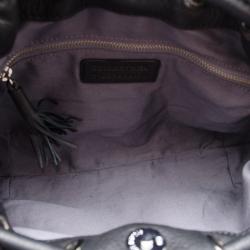Pre Owned Sonia Rykiel Black Leather 'Charming' Hobo