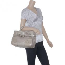 Pre Owned Sonia Rykiel Metallic Leather 'Martha' Satchel