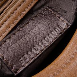 Sonia Rykiel Beige Leather Satchel with Chain Strap