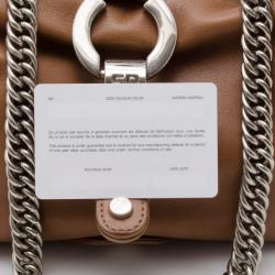 Sonia Rykiel Beige Leather Satchel with Chain Strap