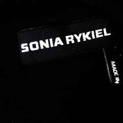 Pre Owned Sonia Rykiel Black and Burnt Orange Colorblock Knit Sleeveless Maxi Dress L