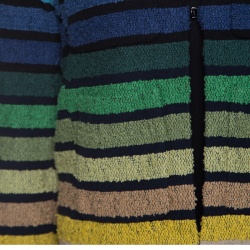 Pre Owned Sonia Rykiel Rainbow Striped Textured Cropped Jacket  S