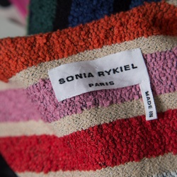 Pre Owned Sonia Rykiel Rainbow Striped Textured Cropped Jacket  S