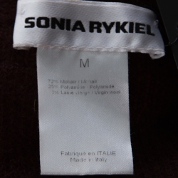 Sonia Rykiel Burgundy Knit Raglan Sleeve Cocoon Sweater M