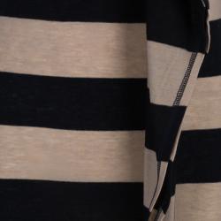Pre Owned Sonia Rykiel Striped Ruffle Detail Wool Blend Dress XS