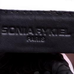 Sonia Rykiel Black Sequins Drawstring Bag