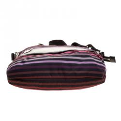 Pre Owned Sonia Rykiel Striped Multicolor Nylon Messenger Bag