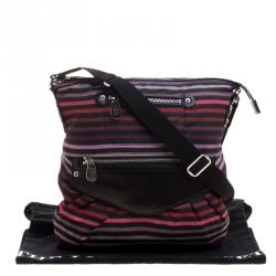 Pre Owned Sonia Rykiel Striped Multicolor Nylon Messenger Bag