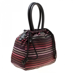 Sonia Rykiel Multicolor Striped Nylon Tote