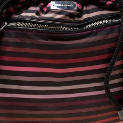 Sonia Rykiel Multicolor Striped Nylon Tote