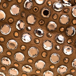 Pre Owned Sonia Rykiel Brown Leather Crystal Embellished Shoulder Bag