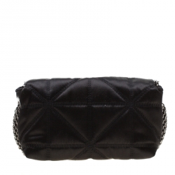 Sonia Rykiel Black Quilted Satin Le Copain Chain Crossbody Bag