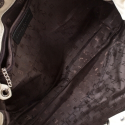 Pre Owned Sonia Rykiel White Crystal Embellished Leather Domino Shoulder Bag