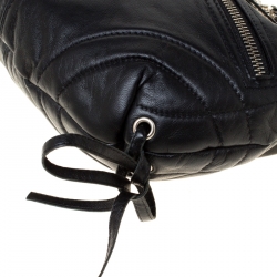 Pre Owned Sonia Rykiel Black Leather Multichain Embellished Small Shoulder Bag