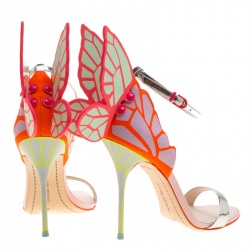Sophia Webster Multicolor Leather Chiara Butterfly Wing Open Toe Sandals Size 37