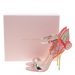 Sophia Webster Multicolor Leather Chiara Butterfly Wing Open Toe Sandals Size 37