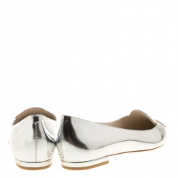 Sophia Webster Metallic Leather Bibi Butterfly Pointed Toe Ballet Flats Size 37