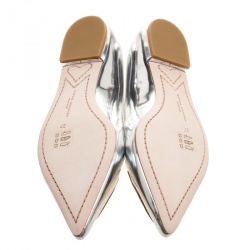 Sophia Webster Metallic Leather Bibi Butterfly Pointed Toe Ballet Flats Size 37