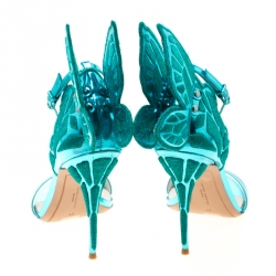Sophia Webster Metallic Two Tone Leather Chiara Butterfly Wing Open Toe Sandals Size 41