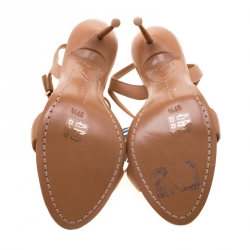 Sophia Webster Brown Leather Layla Fringe Tassel Sandals Size 37.5