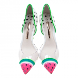 Pre Owned Sophia Webster Multicolor PVC and Leather Jessica Watermelon Pumps Size 38