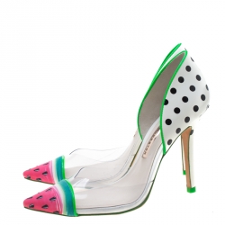 Pre Owned Sophia Webster Multicolor PVC and Leather Jessica Watermelon Pumps Size 38