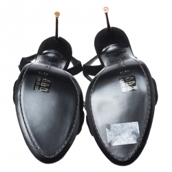 Sophia Webster Black Suede Layla Pompom Sandals Size 40.5