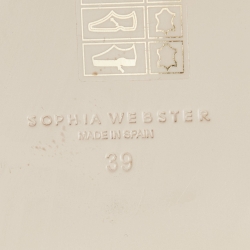 Pre Owned Sophia Webster Black Leather Ankle Strap Wedge Sandals Size 39