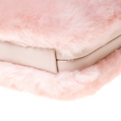 Pre Owned Sophia Webster Light Pink Faux Fur Vivi Bella Chain Clutch