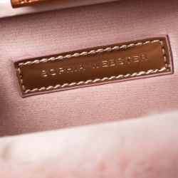 Pre Owned Sophia Webster Light Pink Faux Fur Vivi Bella Chain Clutch