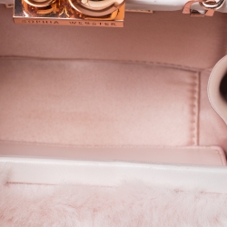 Pre Owned Sophia Webster Light Pink Faux Fur Vivi Bella Chain Clutch