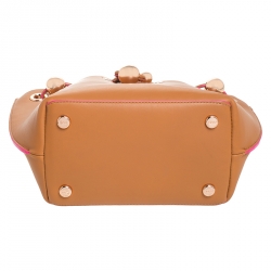 Sophia Webster Brown Leather Romy Drawstring Bucket Bag