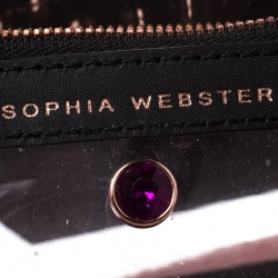 Sophia Webster Clear/Black Dina PVC and Leather Tote