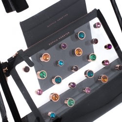 Sophia Webster Clear/Black Dina PVC and Leather Tote